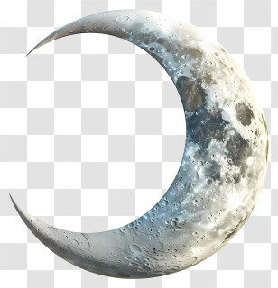 Crescent Moon - Crescent Moon In The Night Sky Transparent PNG