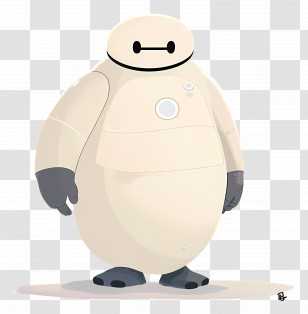 Baymax - Cute Robot Illustration In White Transparent PNG