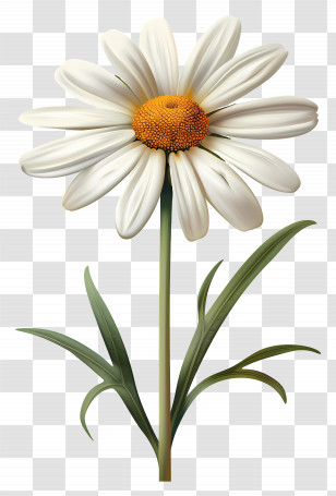 Transvaal Daisy - Single White Daisy Flower Transparent PNG