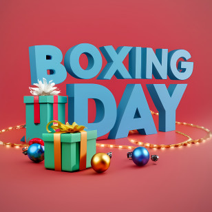 Boxing Day - Boxing Day Celebration With Gifts And Decorations Transparent PNG