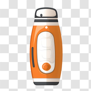 Water Bottle - Stylish Orange Water Bottle Design Transparent PNG