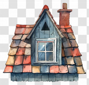 Roof - Small Cute Doodle House Transparent PNG