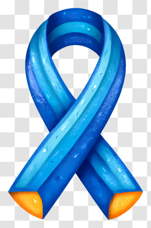 Awareness Ribbon - Blue Awareness Ribbon Symbol Transparent PNG