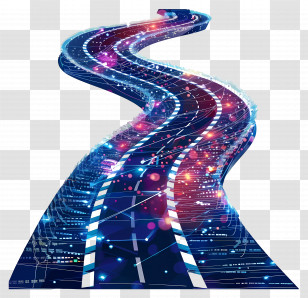 Big Data - Futuristic Digital Road Transparent PNG