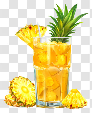 Pinapple Juice - Refreshing Pineapple Juice With Tropical Vibes Transparent PNG