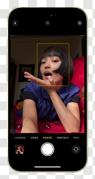 Iphone 15 - Person Taking A Selfie With Phone Transparent PNG