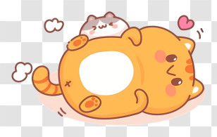 Kitty - Orange Cat And Kitten Transparent PNG