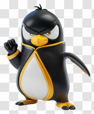Kungfu Animal - Cartoon Penguin Character Transparent PNG