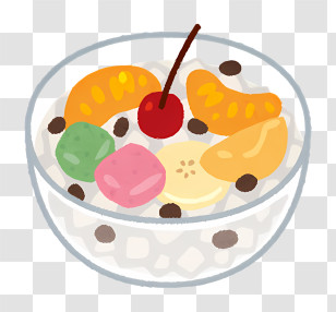 Food Elements - Colorful Fruit Salad In A Bowl Transparent PNG