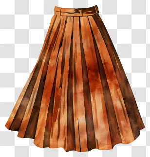 Skirt - Brown Pleated Skirt Illustration Transparent PNG