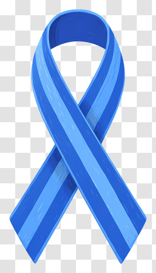 Blue Awareness Ribbon - Blue Awareness Ribbon Transparent PNG