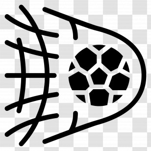 Football Net - Soccer Ball In Goal Net Transparent PNG