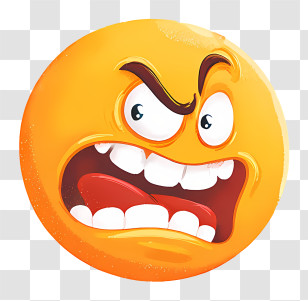 Crazy Emoji - Angry Emoji Illustration Transparent PNG