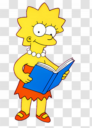 Cartoon Character - Cartoon Girl With Book In Animation Style Transparent PNG