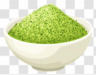 Matcha Powder - Bowl Of Organic Green Tea Powder Transparent PNG