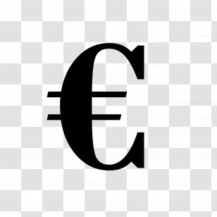 Logo Brand Font - Black And White - Euro Transparent PNG
