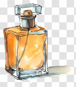 Perfume - Artistic Illustration Of A Perfume Bottle Transparent PNG