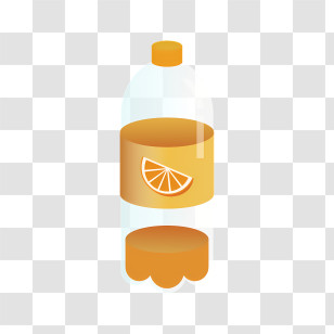 Transparent Plastic Bottle - Orange Drink Bottle Transparent PNG
