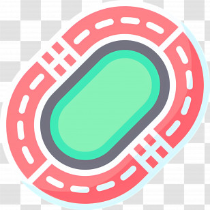 Race Track - Sports Stadium With Track And Field Transparent PNG