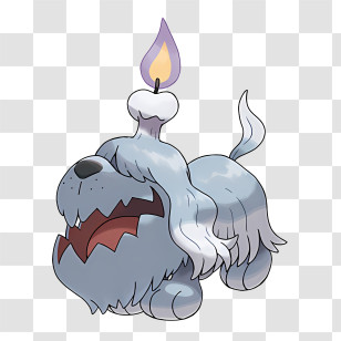Greavard - Blue Candle Dog Fantasy Creature Transparent PNG