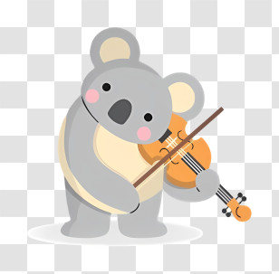 Koala Bear - Koala Playing Violin Transparent PNG