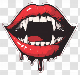 Vampire Teeth - Vampire Mouth With Fangs Transparent PNG