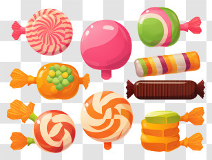 Sweets - Colorful Candies And Sweets Transparent PNG