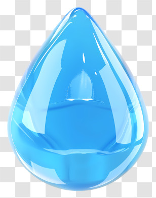 Blue Water Drop - Shiny Blue Water Drop Transparent PNG