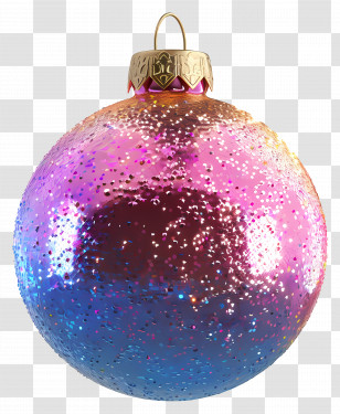 Glitter Ball Ornaments - Pink And Blue Glittery Christmas Ornament Transparent PNG