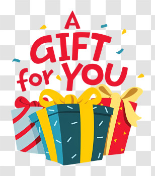 Birthday - Gift Box Illustration With Text Message Transparent PNG