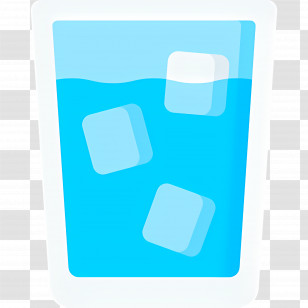 Water Glass - Glass Of Water With Ice Cubes Transparent PNG