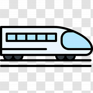 Bullet Train - High-Speed Train Illustration Transparent PNG