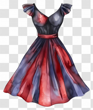Party Dress - Party Dress Red And Blue Dress Transparent PNG