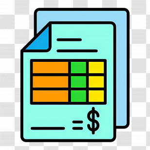Dollar Bill - Financial Spreadsheet Document Transparent PNG
