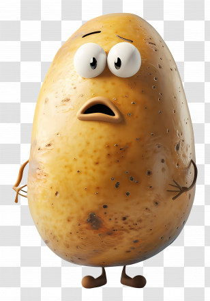 Cartoon Potato - Animated Potato Character Transparent PNG
