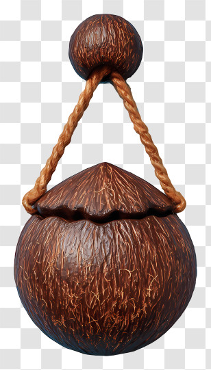 Coconut Door Hangs - Coconut Shaped Bag Transparent PNG