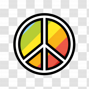 Peace Symbol Emoji - Colorful Peace Symbol Transparent PNG