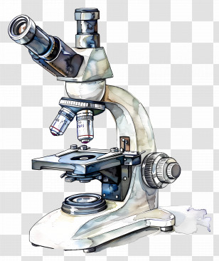 Microscope - Illustrated Scientific Microscope Transparent PNG