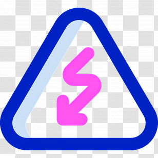Electrical Warning - Triangle Symbol With Arrow Transparent PNG