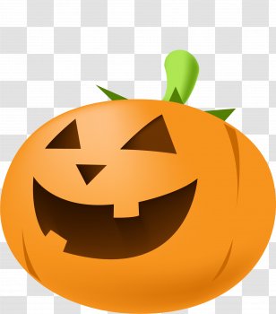 Halloween Character Cartoon Jack-o-lantern - Food - Simple Yellow Pumpkin Head Transparent PNG