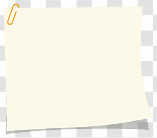 Note Paper - Blank Sticky Note With Paper Clip Transparent PNG