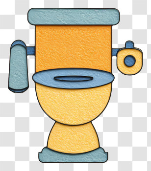 Bathroom - Colorful Cartoon Toilet Transparent PNG