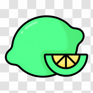 Lime - Cartoon Lemon And Slice Transparent PNG