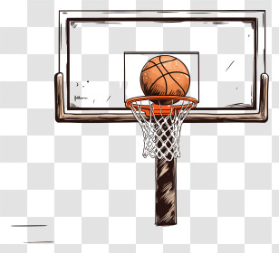 Slam Dunk - Basketball Hoop Illustration Transparent PNG