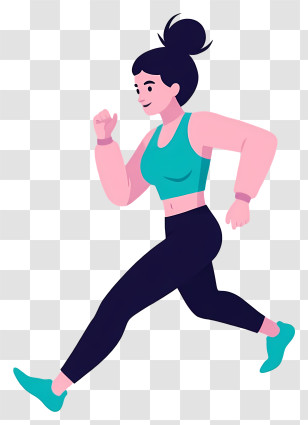 Running Woman - Running Woman In Fitness Outfit Transparent PNG