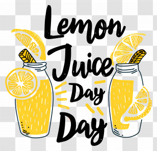 Lemon Juice Day - Lemon Juice Day Celebration Transparent PNG