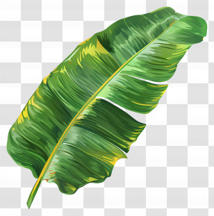 Banana Leaf - Green Banana Leaf Illustration Transparent PNG