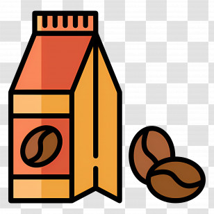 Coffee Bag - Coffee Package With Beans Transparent PNG