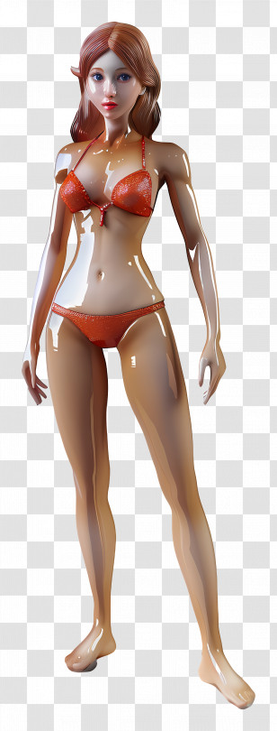 Bikini - 3D Woman In Bikini Transparent PNG