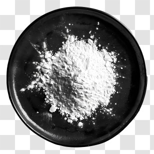 White Powder - Black Tray Displaying White Powder Transparent PNG